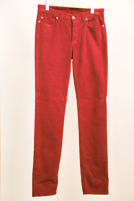 Pantalon rouge bordeaux en velours côtelé  Zadig et Voltaire, Taille L