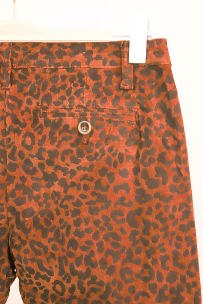 Pantalon en velours côtelé imprimé lépoard Onado Taille XL - NEUF