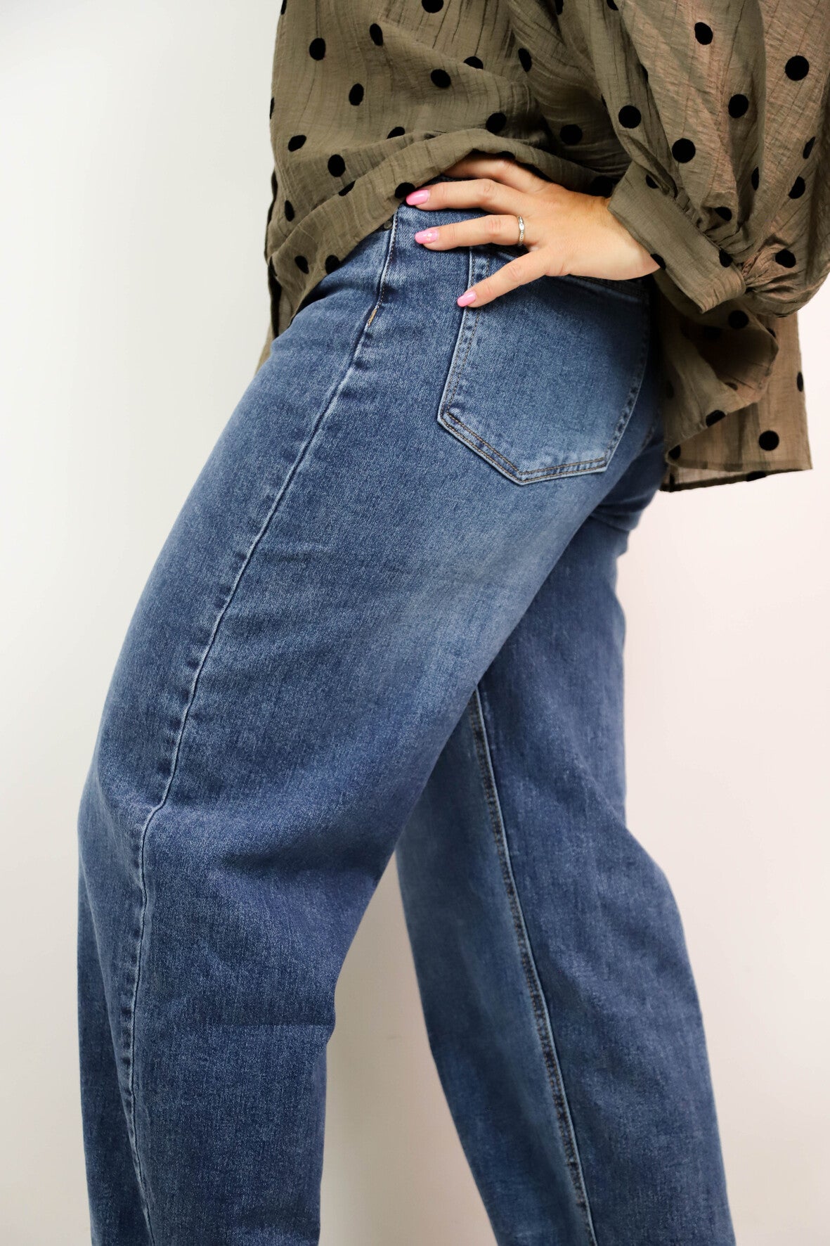 Jean baggy bleu Nina Carter Taille M - NEUF