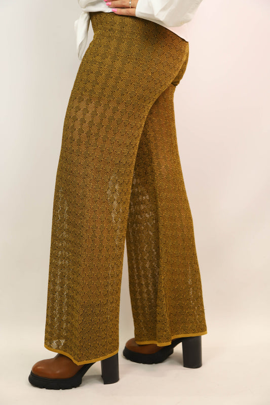 Pantalon doré et noir Taille M
