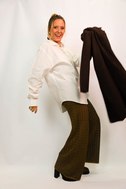 Pantalon doré et noir Taille M