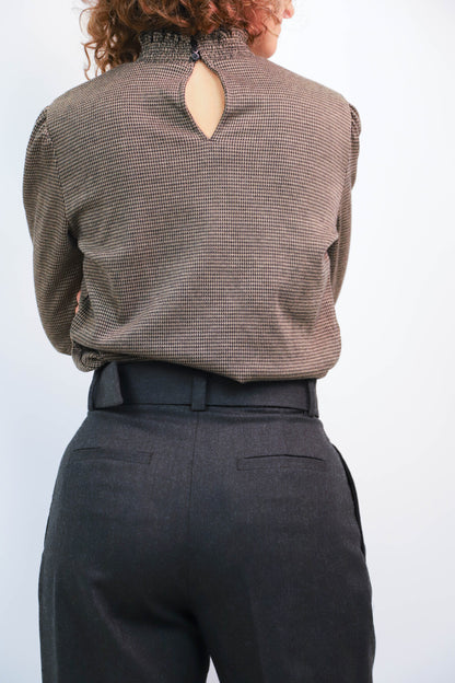 Haut beige et noir Mango Taille S