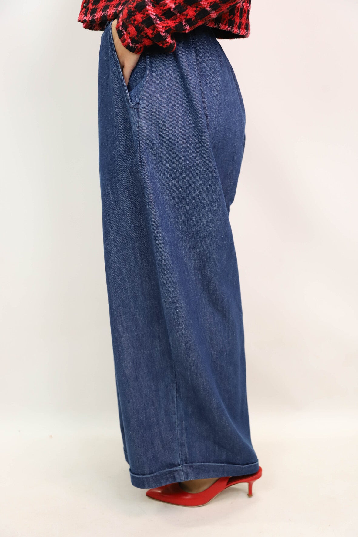 pantalon large bleu Intuition Taille S - NEUF