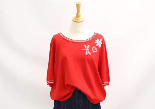 Pull rouge Leo & Ugo Taille 3XL