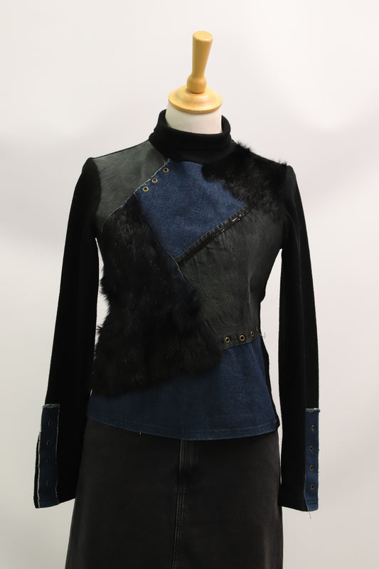 Pull col roulé noir Taille XS