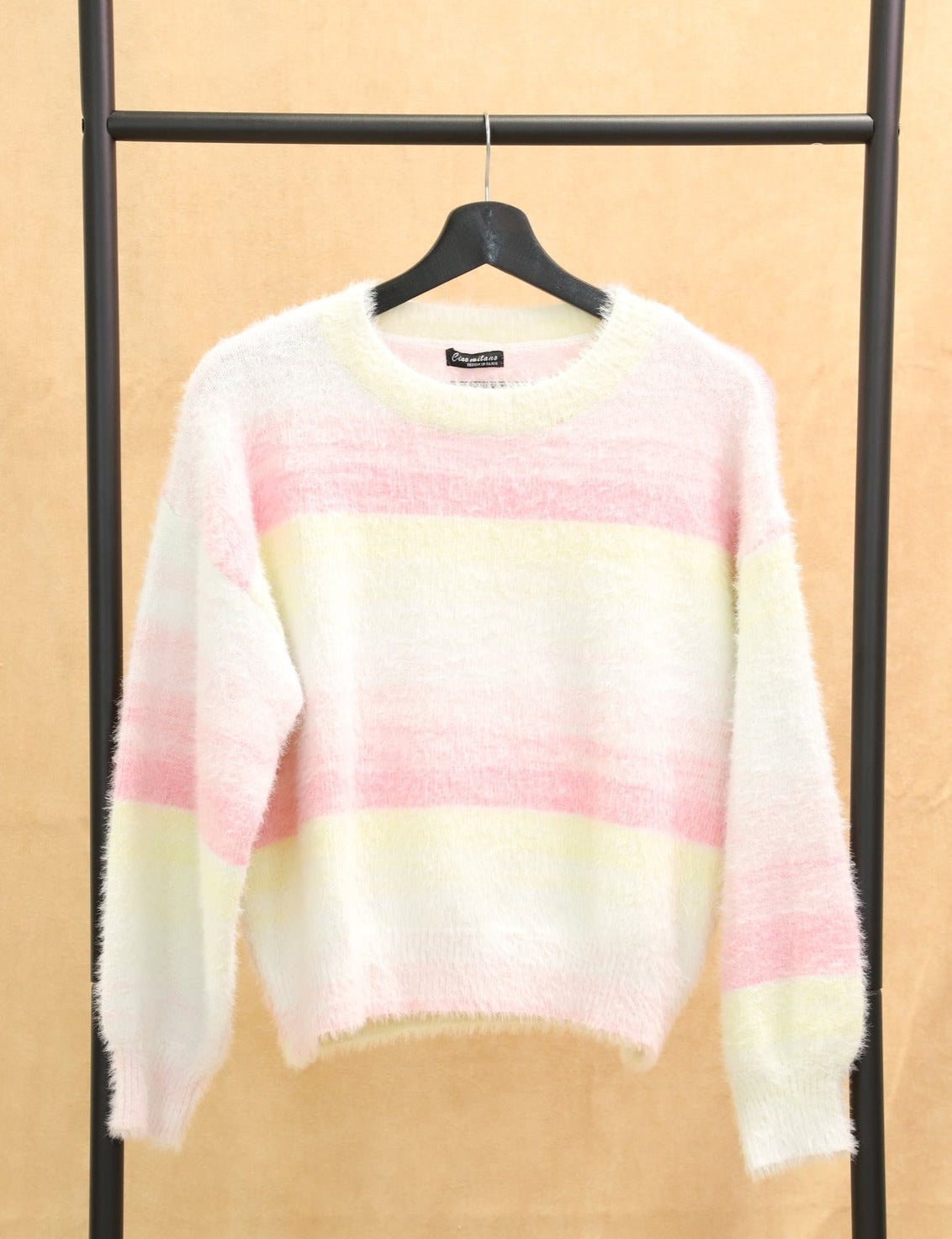 Pull rose et jaune clair, Cia Milano, Taille S