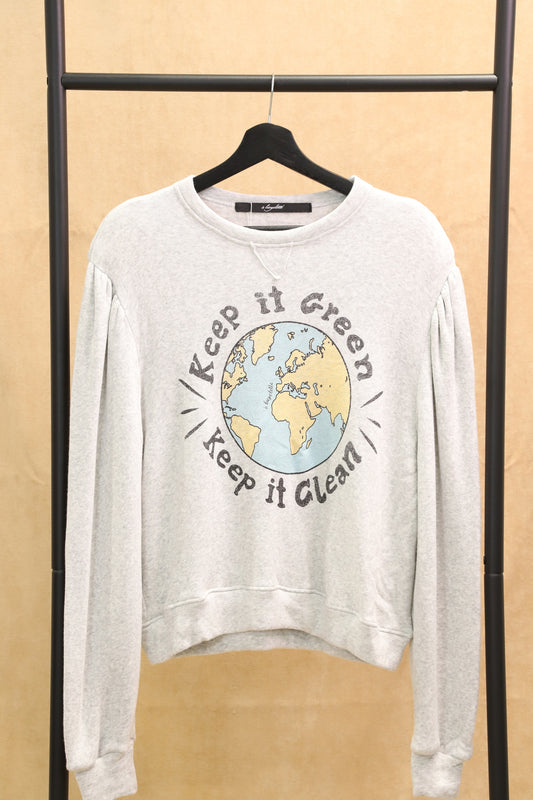 Sweat gris, A bicyclette, Taille M -  NEUF