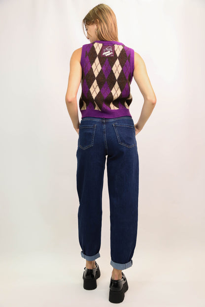 Pull sans manches violet Taille S