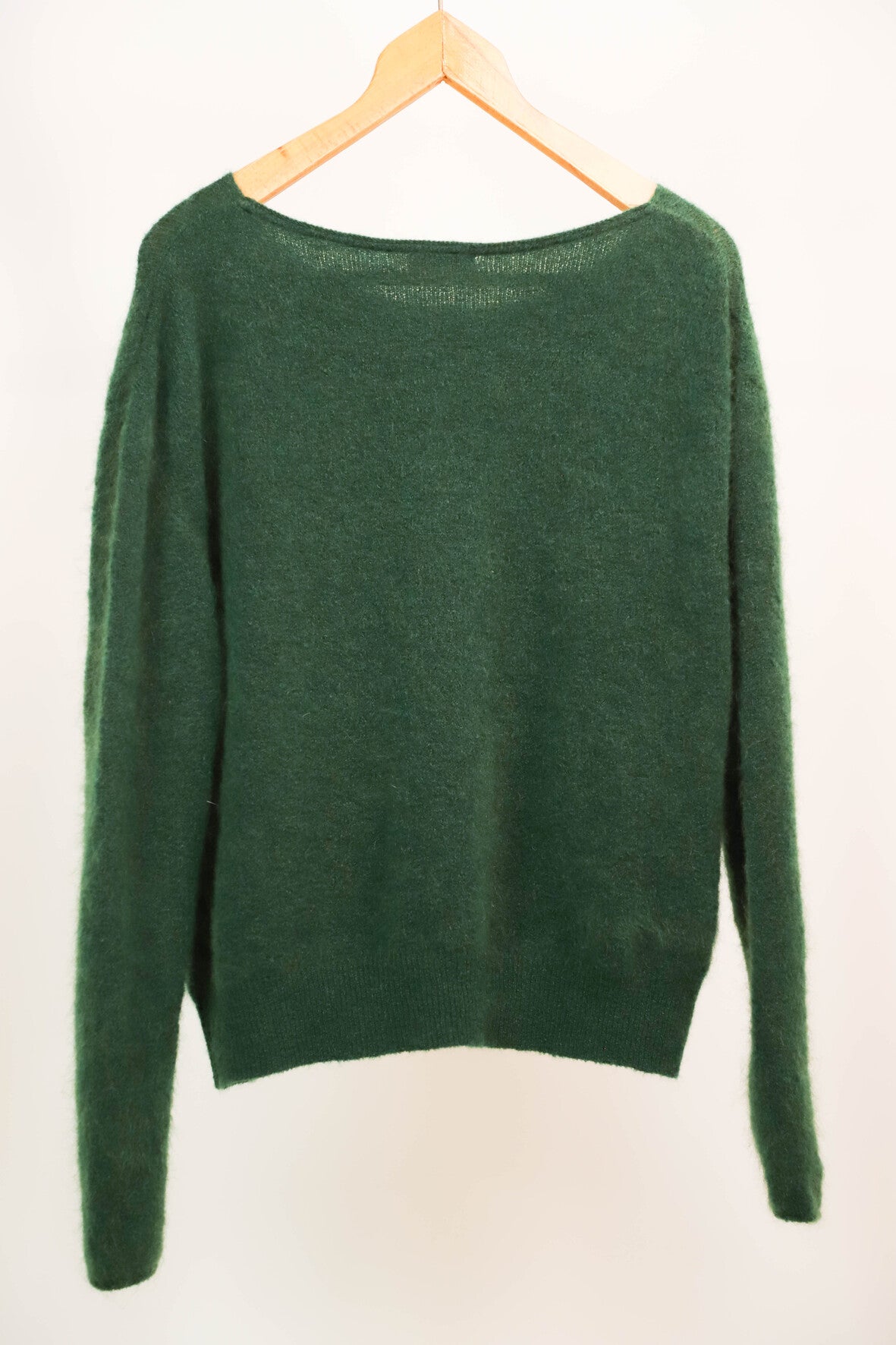 Pull vert en laine manche longue et col rond American Vintage Taille M/L - PEPITE