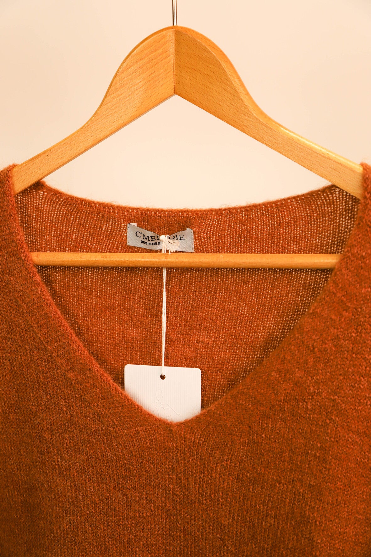 Pull marron, long sans manches C'MELODIE Taille Unique - NEUF et tout doux !