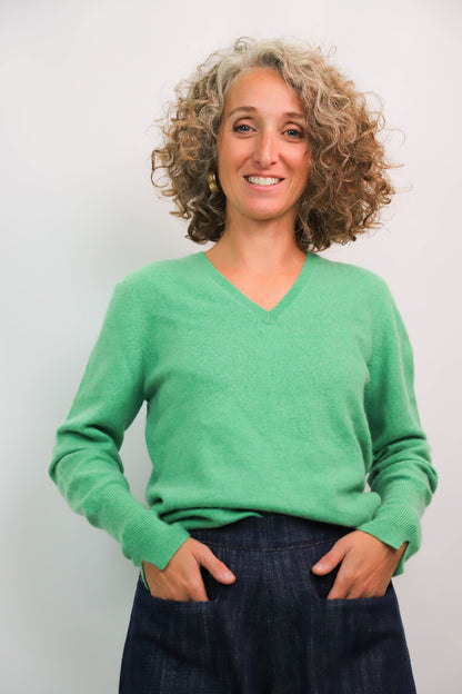 Pull vert en cachemire Eric Bompard Taille S