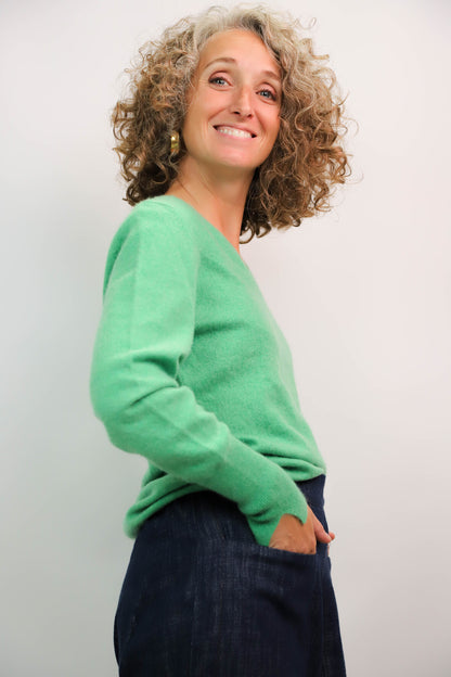 Pull vert en cachemire Eric Bompard Taille S