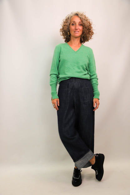 Pull vert en cachemire Eric Bompard Taille S