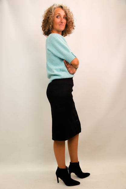 Pull manches courtes bleu Taille S