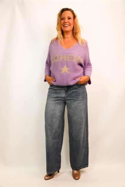 Pull lilas Taille Unique