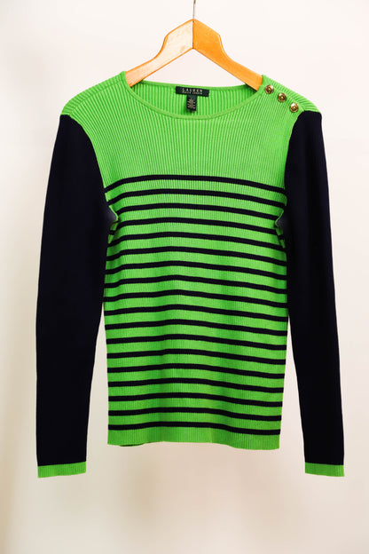 Pull vert et bleu Ralph Lauren Taille L