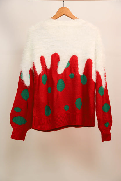 Pull de Noel rouge et blanc Vero Moda Taille L