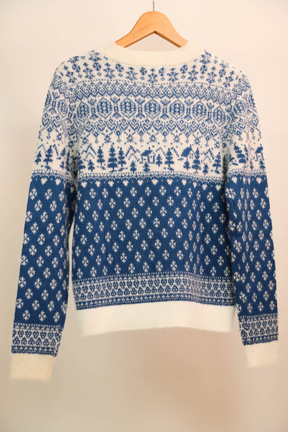 Pull bleu et blanc à motif Cache Cache Taille M