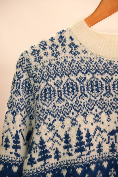 Pull bleu et blanc à motif Cache Cache Taille M