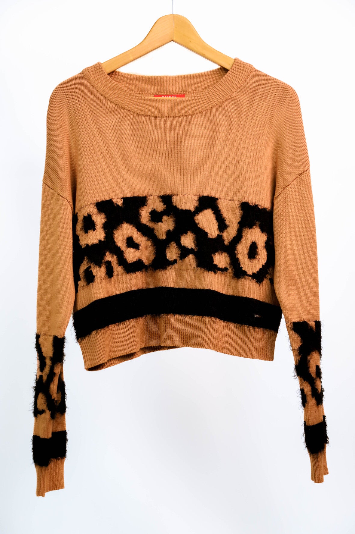 Pull beige et noir Guess Taille L