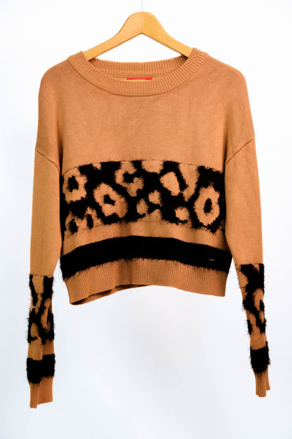 Pull beige et noir Guess Taille L