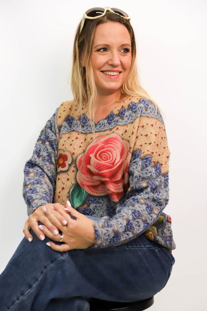 Pull à motif Neslay Taille L