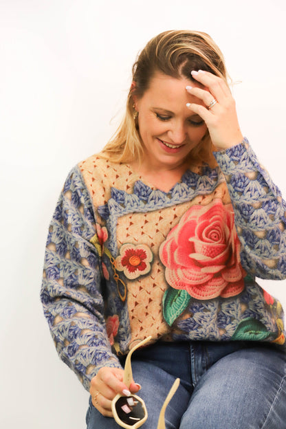 Pull à motif Neslay Taille L