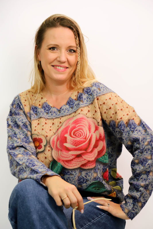 Pull à motif Neslay Taille L