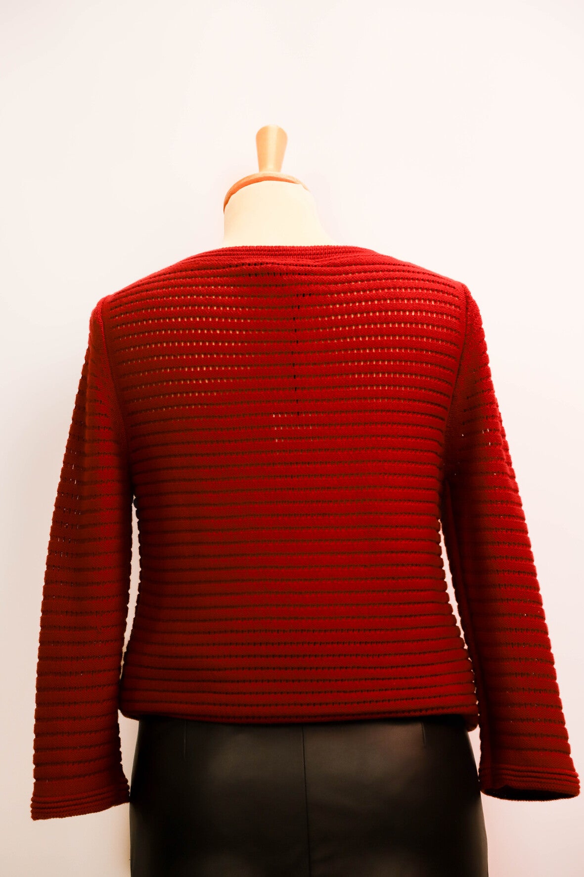 Pull ajouré rouge Natan Taille S - NEUF