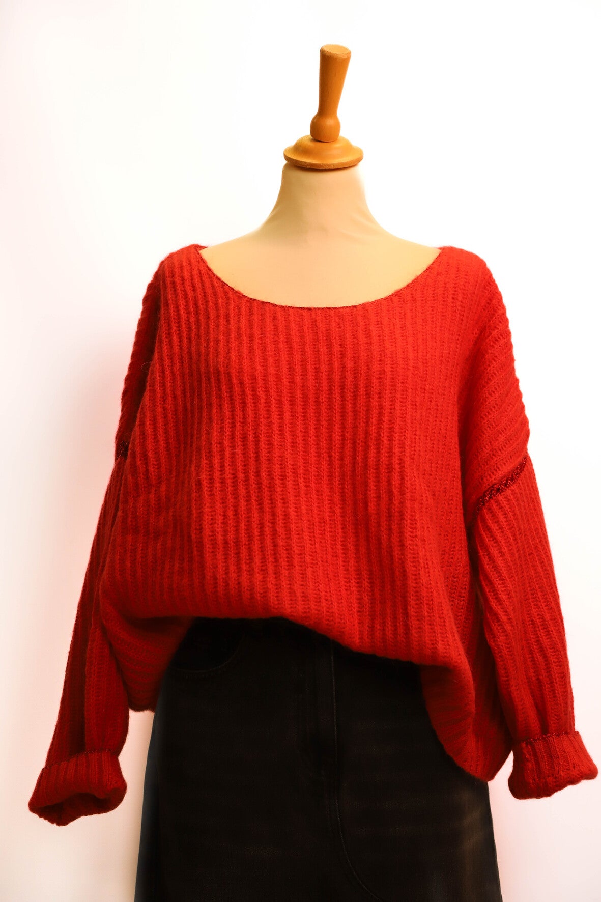 Pull en maille rouge IKKS Taille L