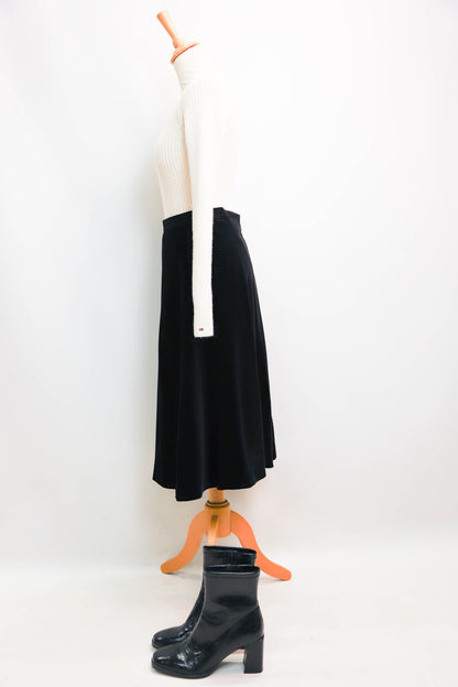 Jupe en velours noir Louis Feraud Taille S