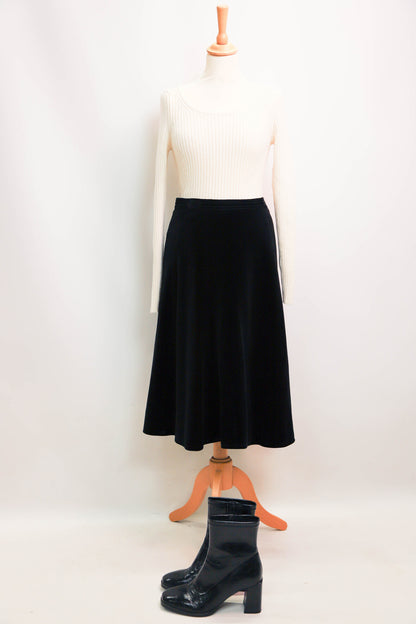 Jupe en velours noir Louis Feraud Taille S