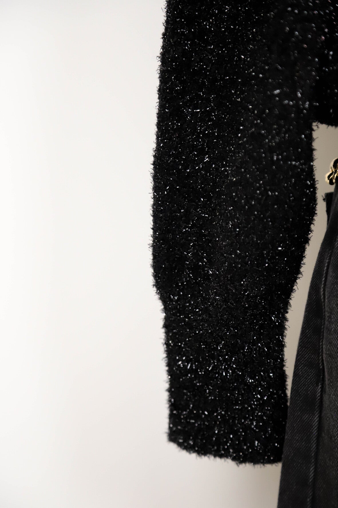 Pull pailleté noir Mango Taille S