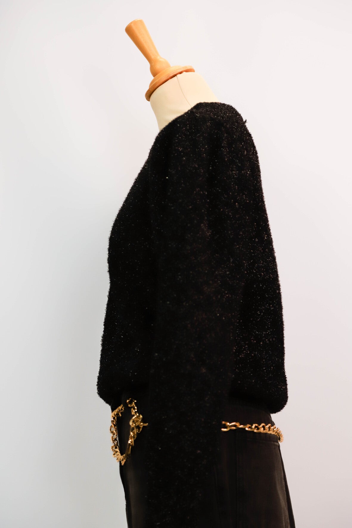 Pull pailleté noir Mango Taille S