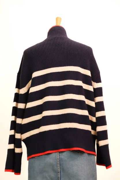 Pull marinière bleu Zara Taille S