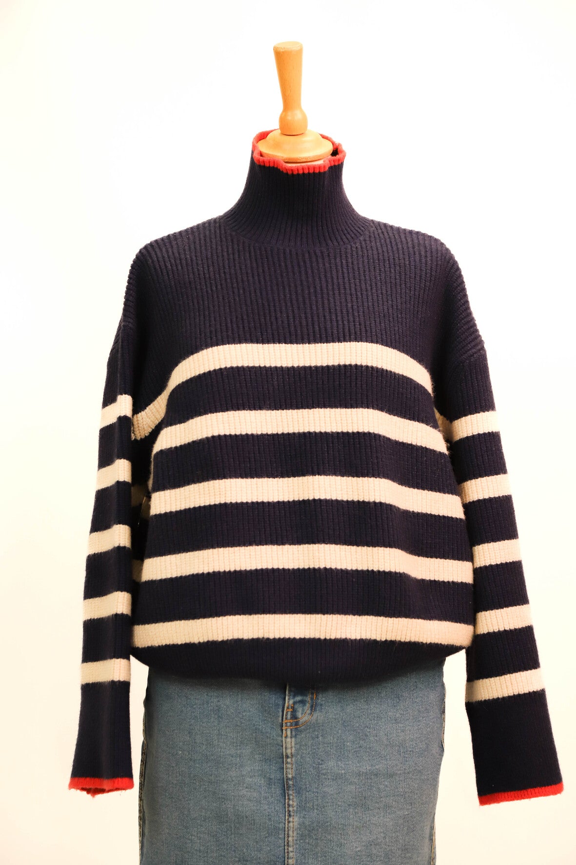 Pull marinière bleu Zara Taille S