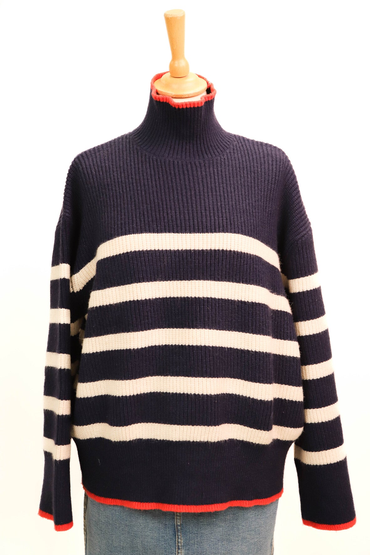 Pull marinière bleu Zara Taille S