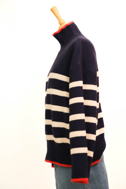 Pull marinière bleu Zara Taille S