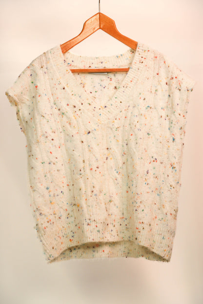 Pull sans manches blanc Desigual Taille M