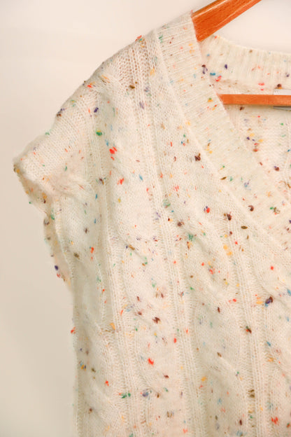 Pull sans manches blanc Desigual Taille M
