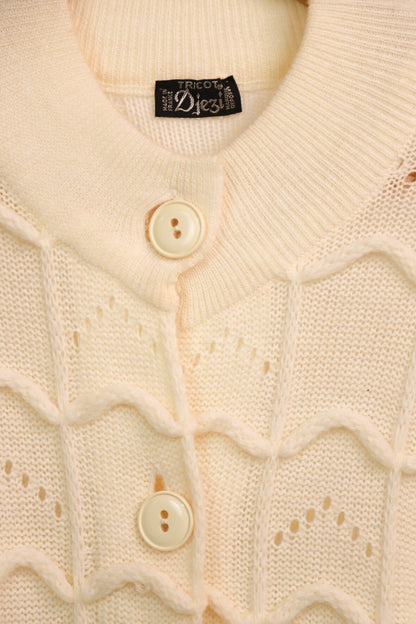 Gilet écru Tricot Djezi Taille L