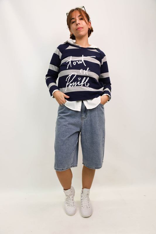 Short long/ Jort bleu JS Millenium Taille S et M - NEUF