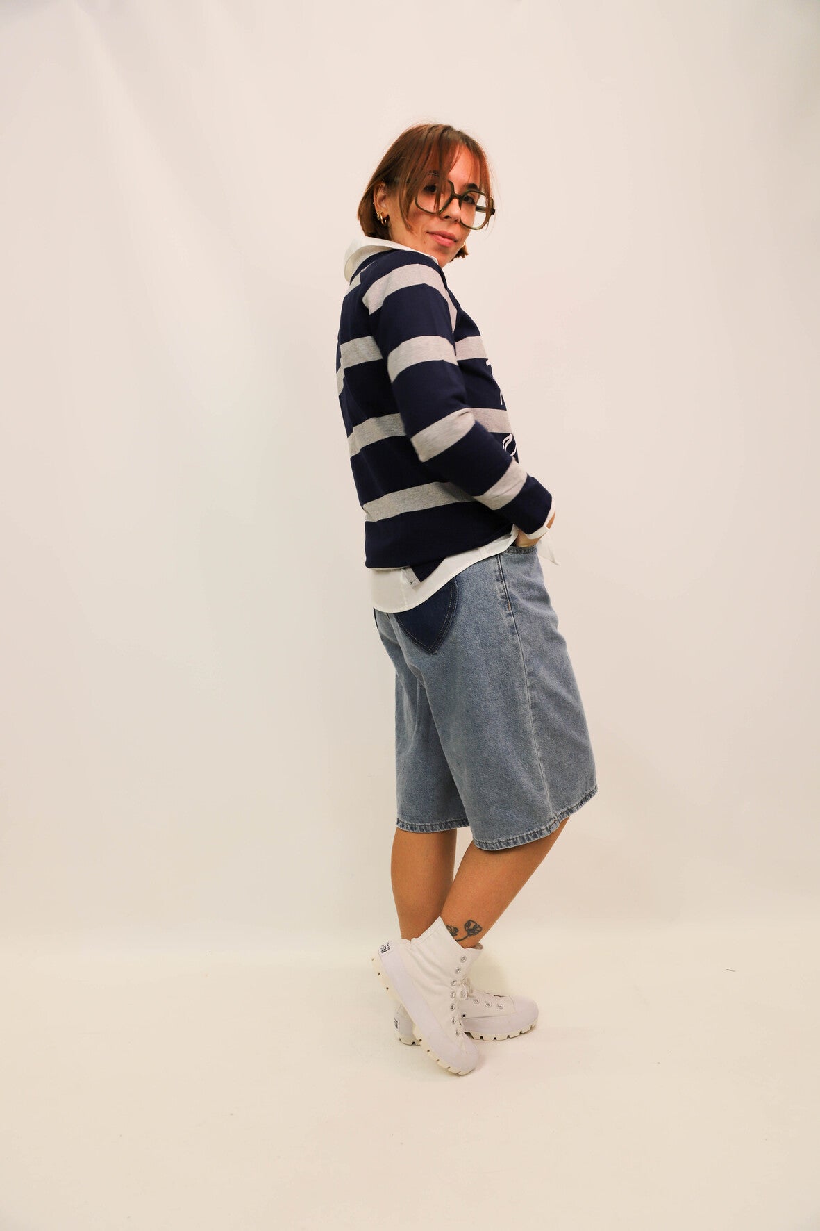 Sweat fin bleu et gris A bicyclette Taille S - NEUF