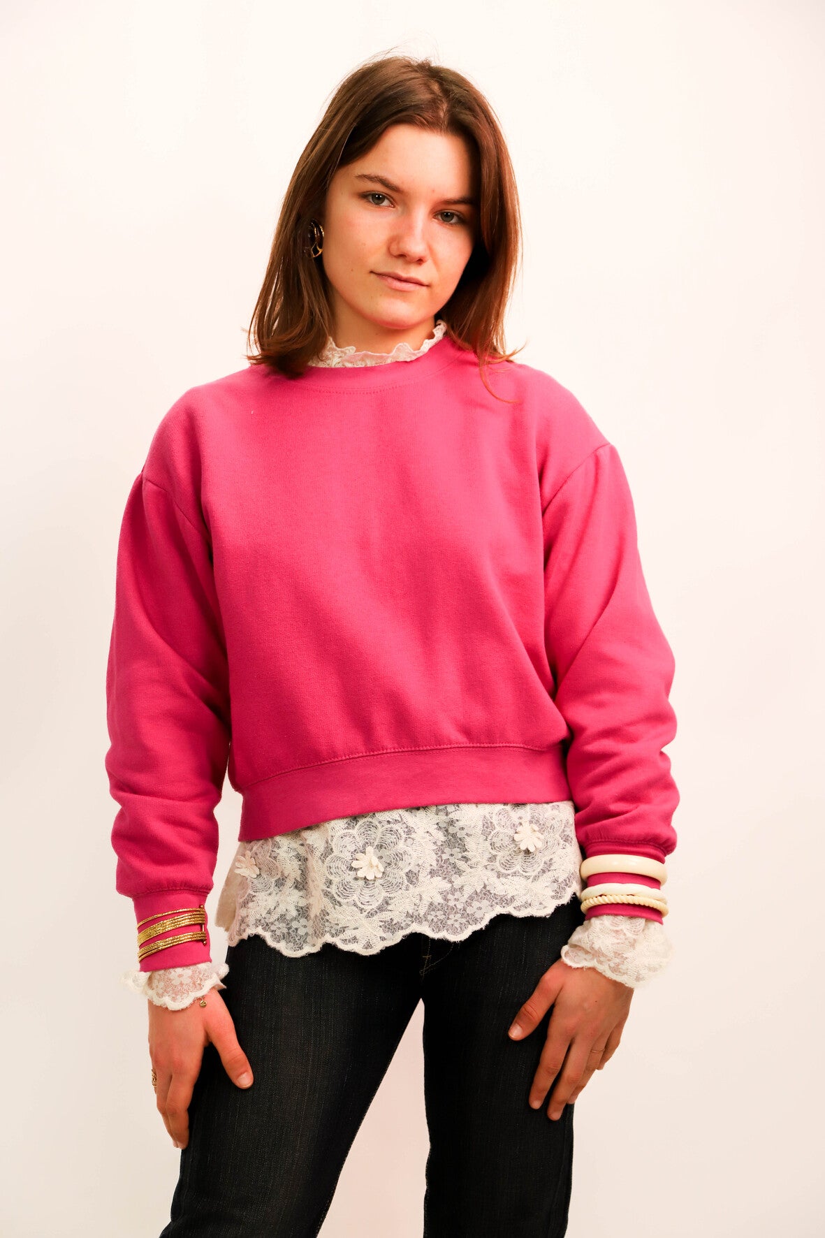 Sweat rose Zara Taille S