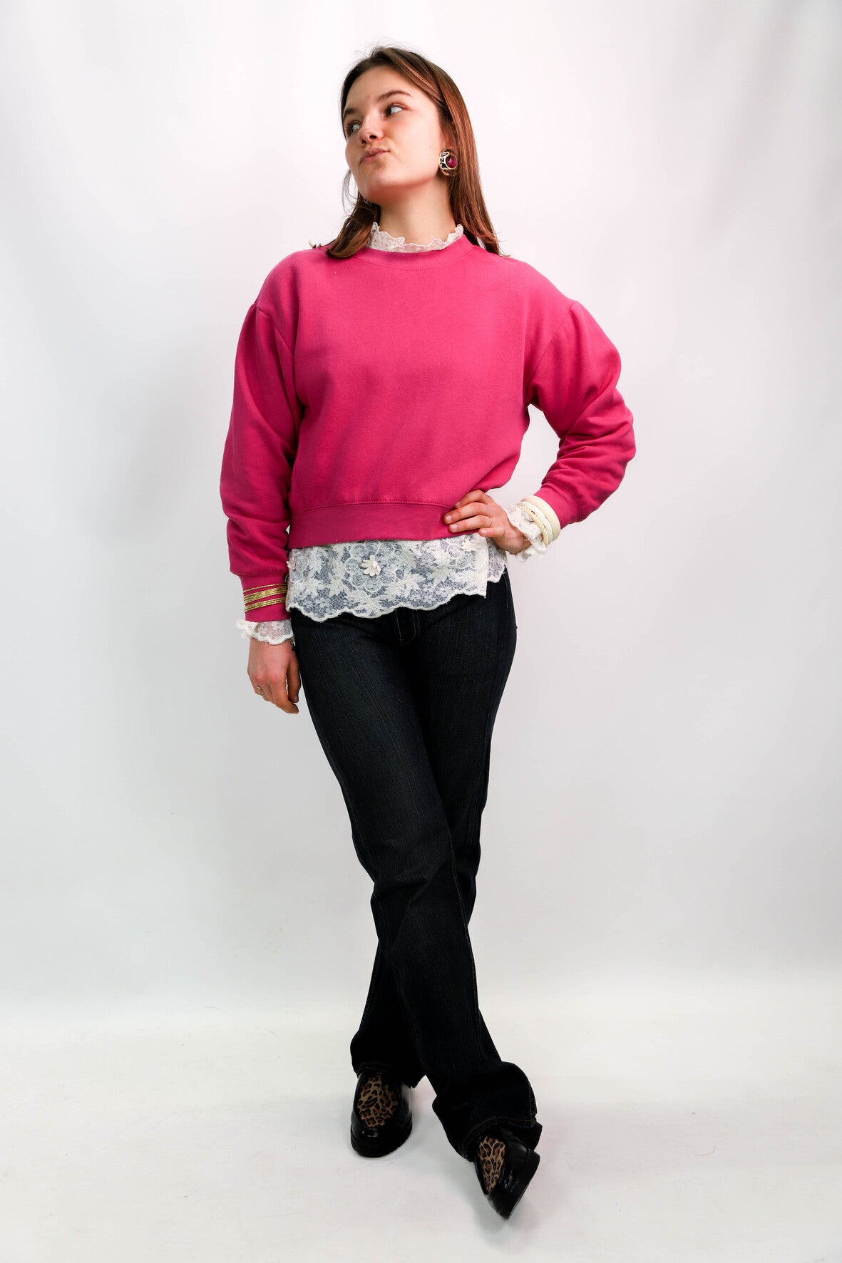 Sweat rose Zara Taille S