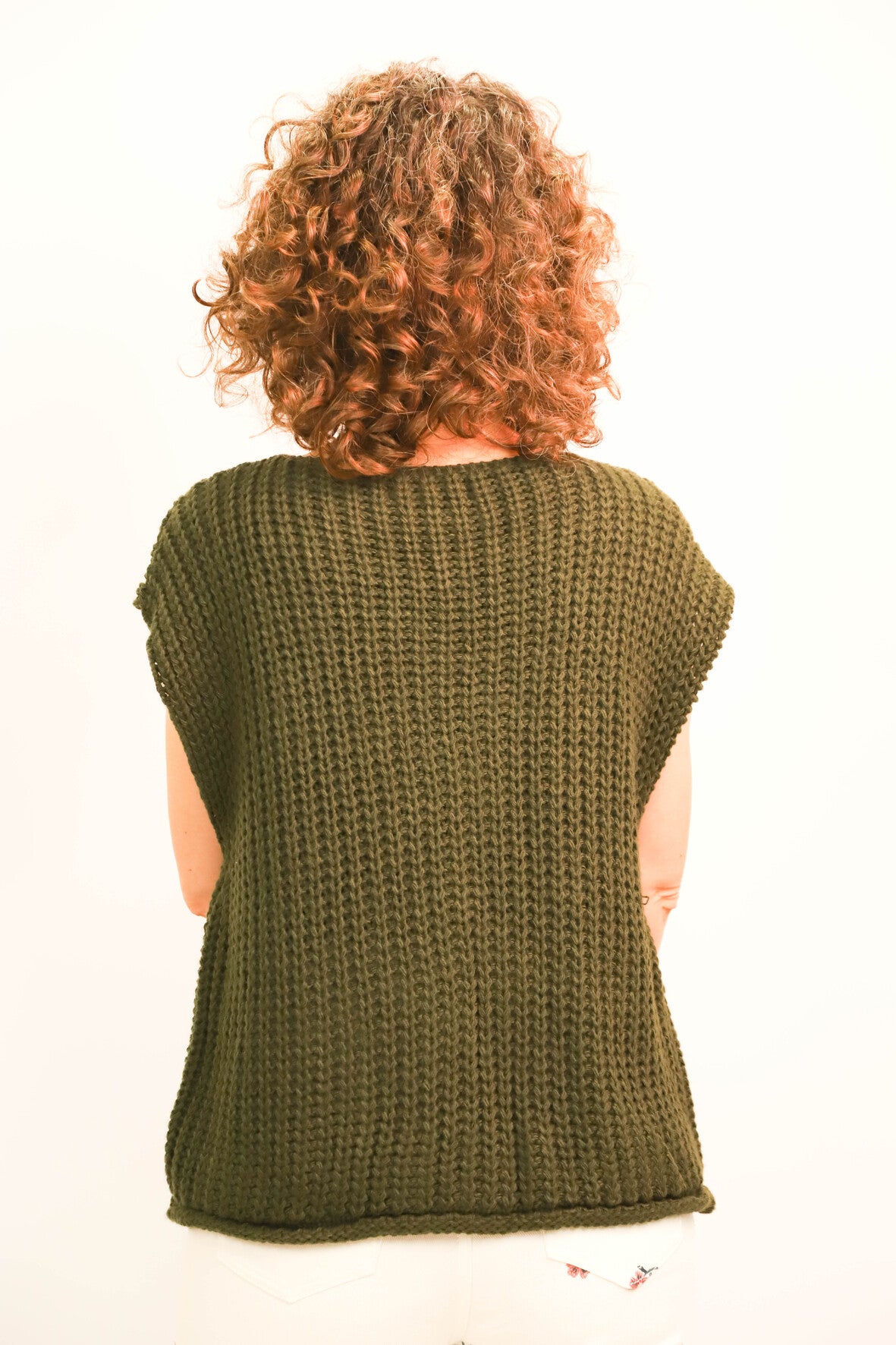 Pull sans manches kaki Emme en Ville Taille L - NEUF