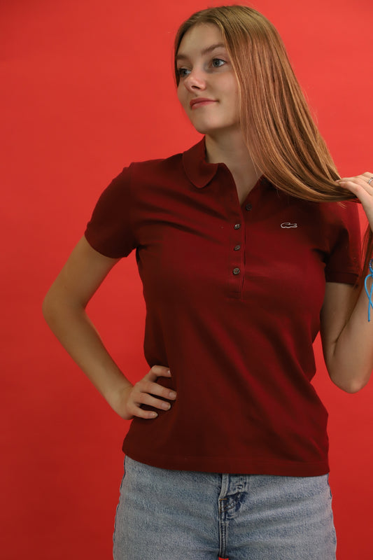 Polo Lacoste bordeaux Taille XS