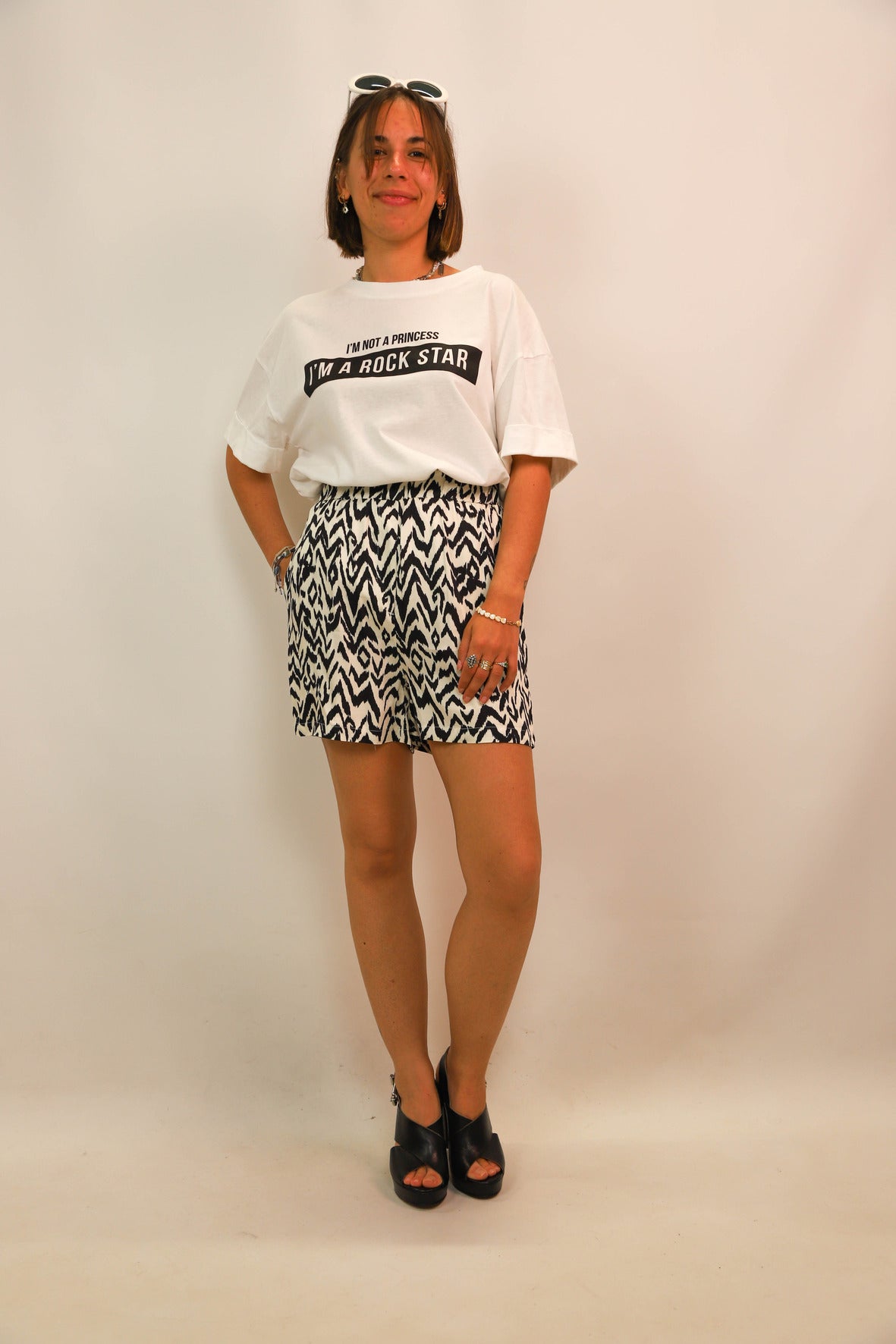 Tee Shirt blanc Adilynn Taille UNIQUE