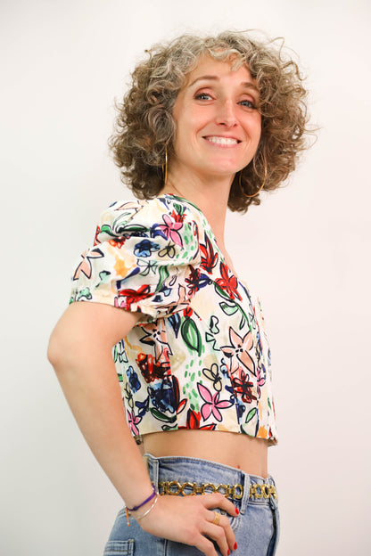 Haut fleuri Glamourous Taille L