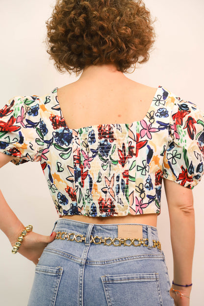 Haut fleuri Glamourous Taille L